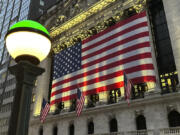 The American flags hangs on the facade of the New York Stock Exchange in New York&rsquo;s Financial District on Tuesday, Nov. 5, 2024.