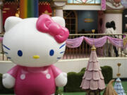 A Hello Kitty figure welcomes visitors Nov. 1, at Sanrio Puroland during her 50th anniversary celebrations in Tama, a western suburb of Tokyo.