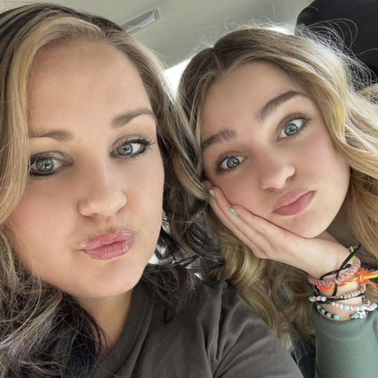 In this photo provided by Brittany Randall, Randall, left, and her daughter, Kamberlyn Bowler, pose for a selfie photo in Grand Junction, Colo., in the summer of 2024.