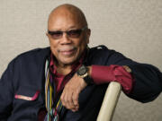 FILE - Music producer Quincy Jones poses for a portrait to promote his documentary &ldquo;Quincy&rdquo; during the Toronto Film Festival on Sept. 7, 2018, in Toronto.