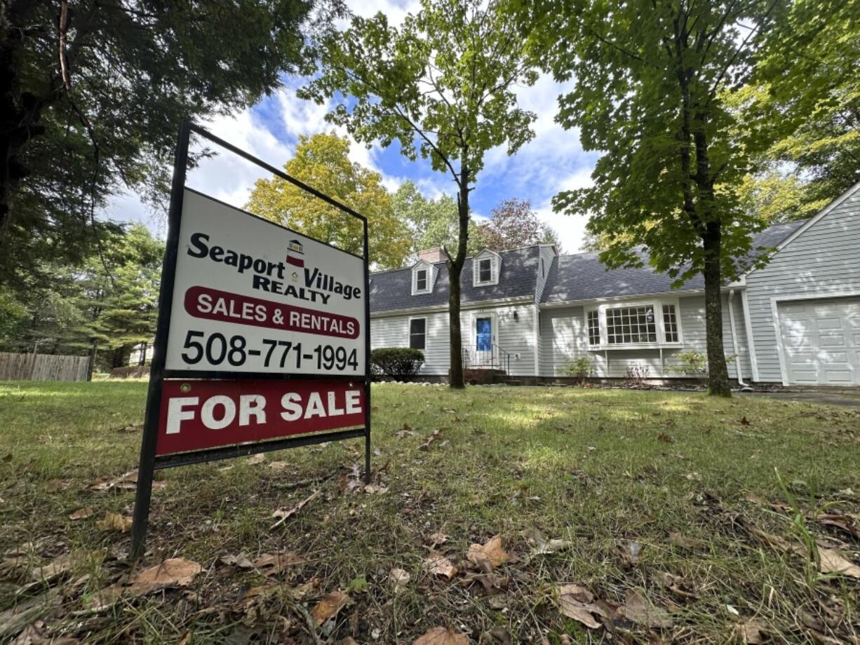 FILE - A home for sale in Sudbury, Mass., is shown on Sept. 22, 2024.