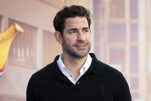 FILE - Director John Krasinski poses for photographers upon arrival at the UK Premiere of the film &lsquo;IF&rsquo; in London, May 7, 2024.