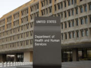 FILE - The U.S. Department of Health and Human Services building is seen, April 5, 2009, in Washington.