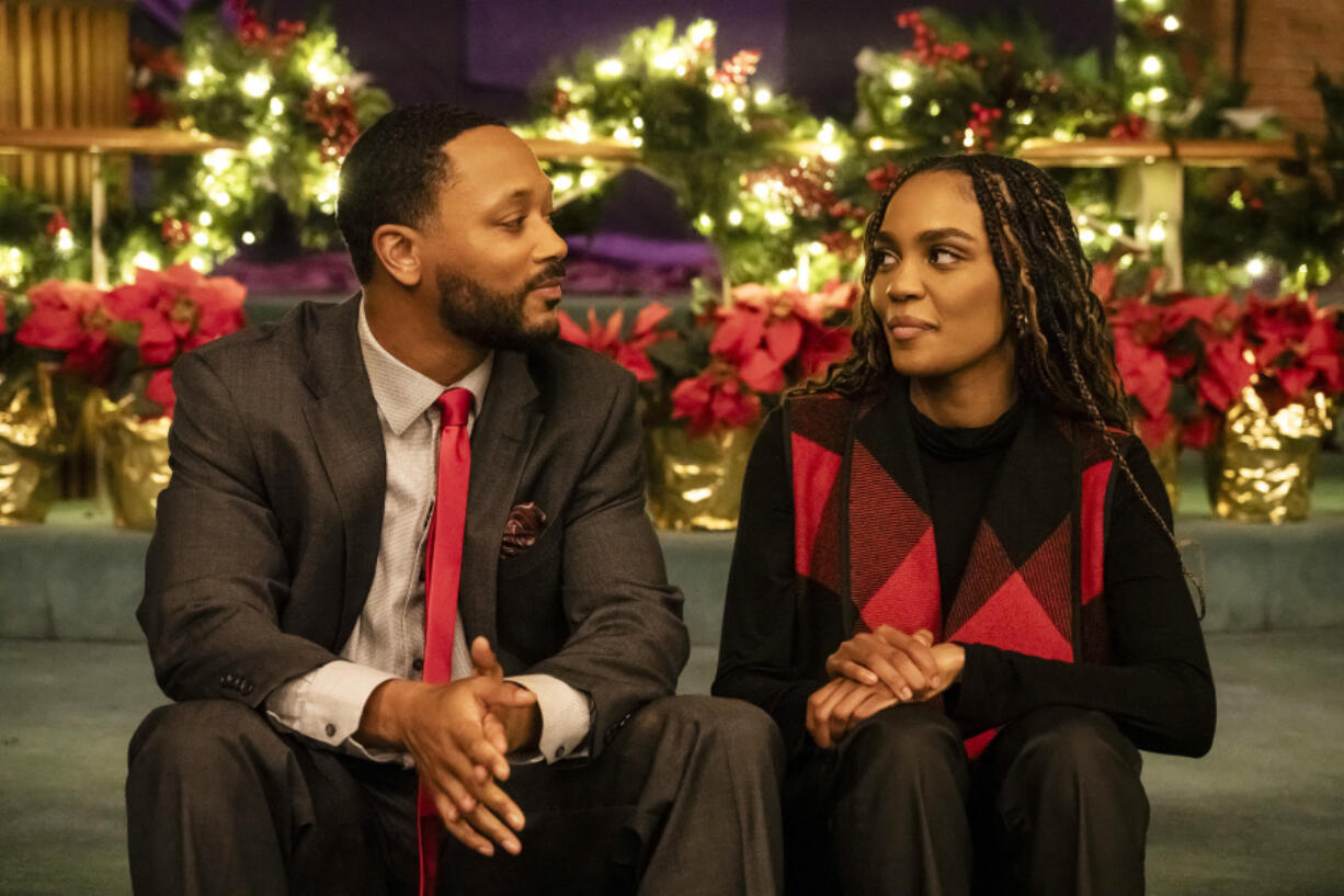 Romeo Miller, left, and China Anne McClain in a scene from &ldquo;Brewster&rsquo;s Millions: Christmas.&rdquo; (BET+)