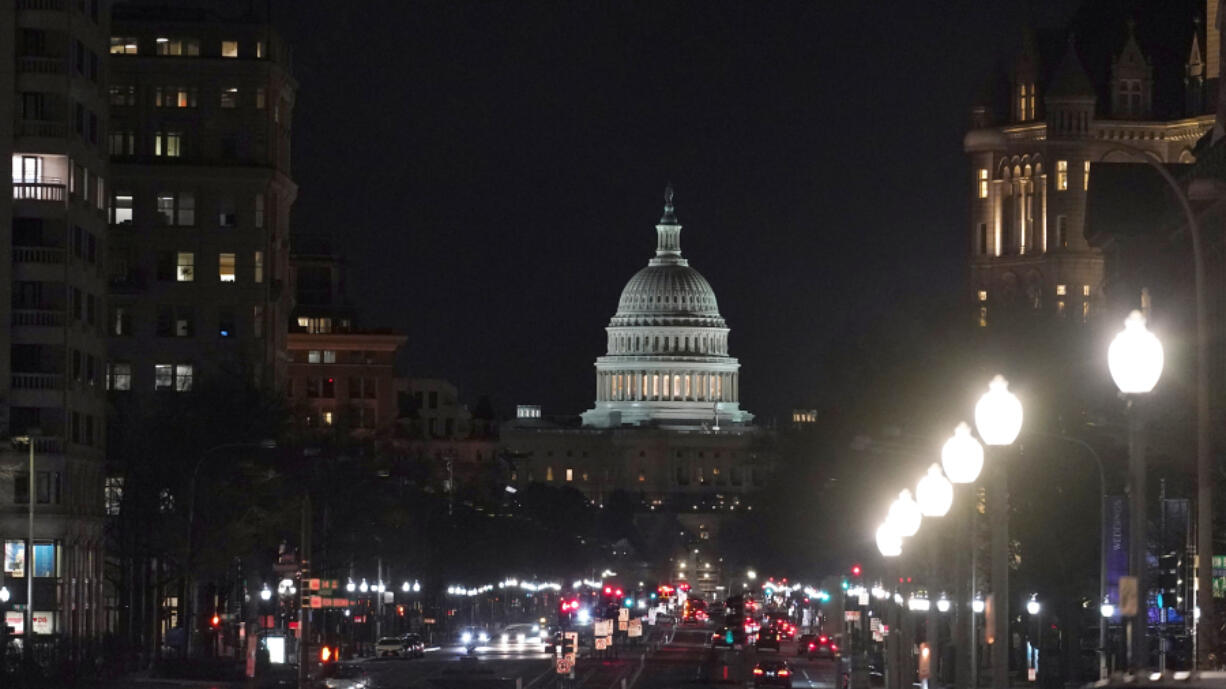 FILE - The U.S. Capitol is viewed looking east from Freedom Plaza Jan. 23, 2022, in Washington.