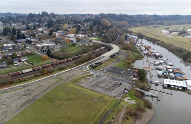 Houseboats float on Lake River in Ridgefield. The Port of Ridgefield is finalizing redevelopment plans for its waterfront property to include commercial, retail, residential and light industrial uses.