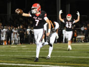 Camas senior quarterback Jake Davidson (7) is second on the team in rushing yards with 373 and rushing touchdowns with five.