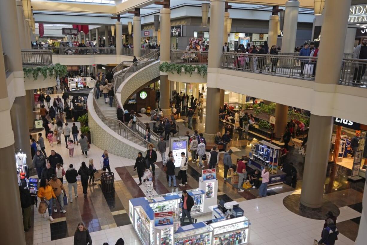 Black Friday shoppers at the Walden Galleria in Buffalo, NY., Friday, Nov. 29, 2024. (AP Photo/Gene J.