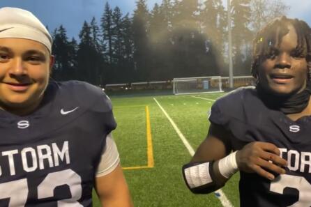 Interviews: Skyview players react to Storm’s 17-13 win over Bothell in 4A state football first round video